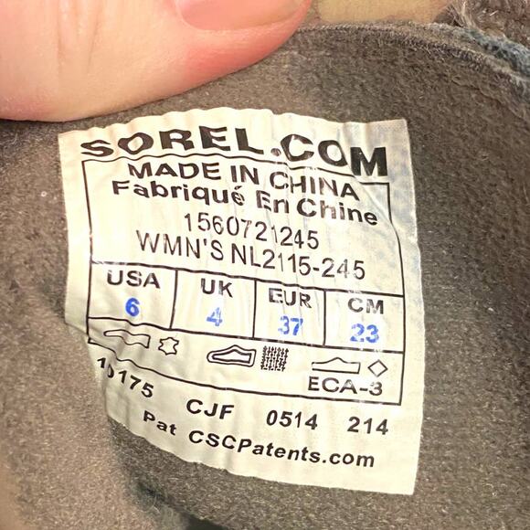 Sorel Toronto Waterproof Sage Suede Wedges Ankle Boots 6 - Picture 6 of 9